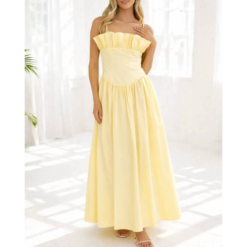 NEW ONE AND ONLY COLLECTIVE sunny maxi dress in yellow